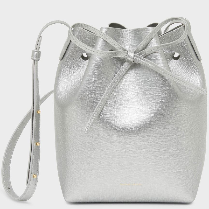 Women\'s Mansur Gavriel Mini Bucket Bags Silver | AU 2718WA